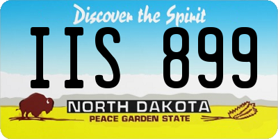 ND license plate IIS899