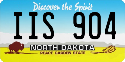 ND license plate IIS904