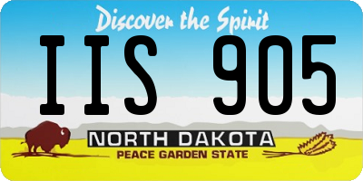 ND license plate IIS905