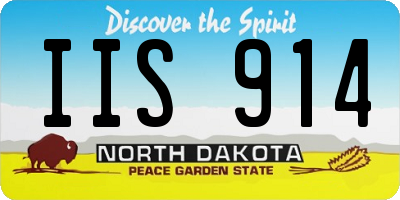 ND license plate IIS914