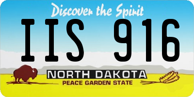 ND license plate IIS916