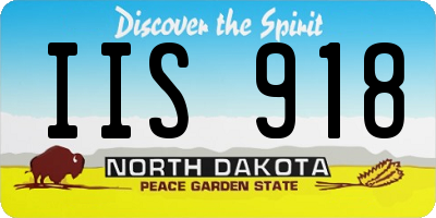 ND license plate IIS918