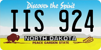 ND license plate IIS924