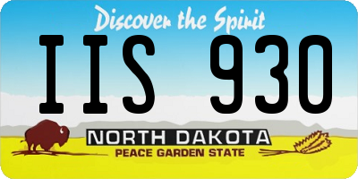 ND license plate IIS930