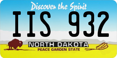 ND license plate IIS932