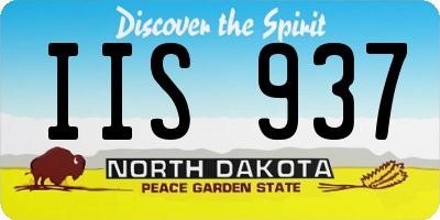 ND license plate IIS937