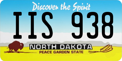 ND license plate IIS938