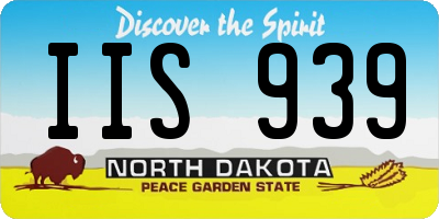 ND license plate IIS939