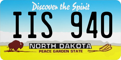 ND license plate IIS940