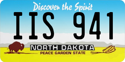 ND license plate IIS941