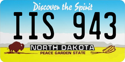 ND license plate IIS943