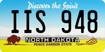 ND license plate IIS948