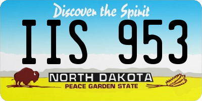 ND license plate IIS953