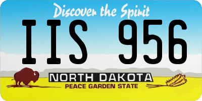 ND license plate IIS956