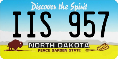 ND license plate IIS957