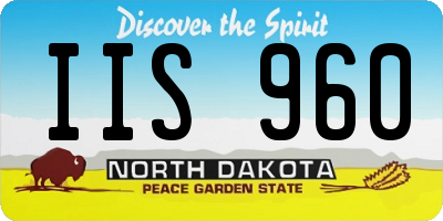 ND license plate IIS960