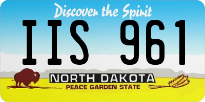 ND license plate IIS961