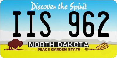 ND license plate IIS962