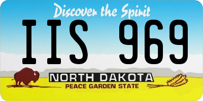 ND license plate IIS969