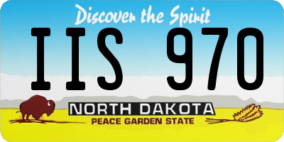 ND license plate IIS970