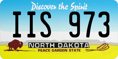 ND license plate IIS973