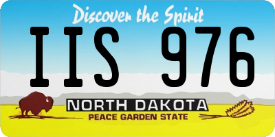 ND license plate IIS976
