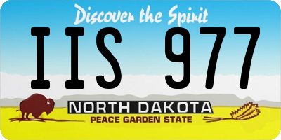 ND license plate IIS977