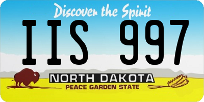 ND license plate IIS997