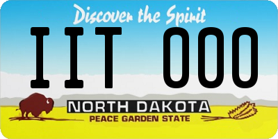 ND license plate IIT000