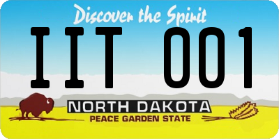 ND license plate IIT001