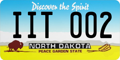 ND license plate IIT002