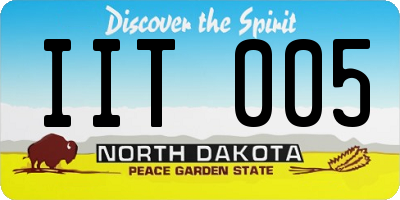 ND license plate IIT005