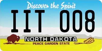 ND license plate IIT008