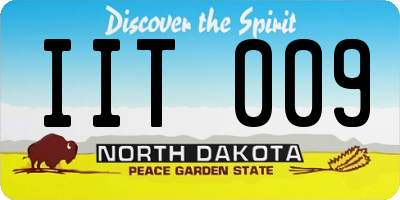 ND license plate IIT009