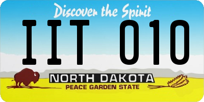 ND license plate IIT010