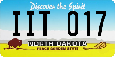 ND license plate IIT017