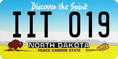 ND license plate IIT019