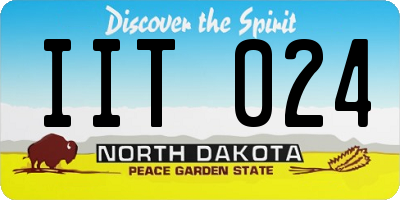 ND license plate IIT024