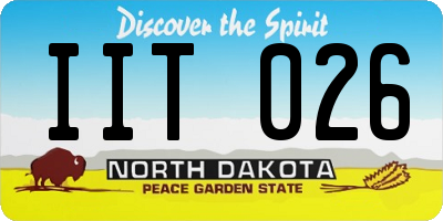 ND license plate IIT026
