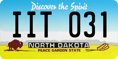 ND license plate IIT031