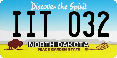 ND license plate IIT032