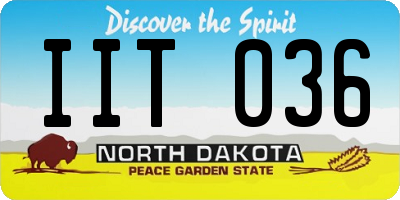 ND license plate IIT036