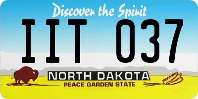 ND license plate IIT037