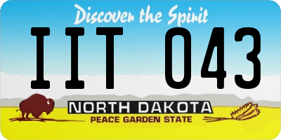 ND license plate IIT043