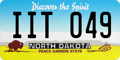 ND license plate IIT049