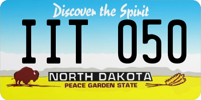 ND license plate IIT050