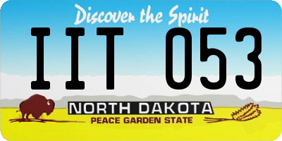 ND license plate IIT053
