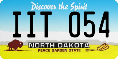 ND license plate IIT054
