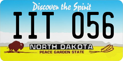 ND license plate IIT056