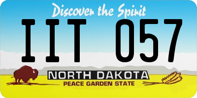 ND license plate IIT057